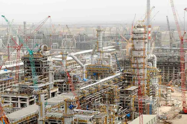 Jamnagar Oil Refinery is the biggest in the world. It’s located in Gujarat India. 